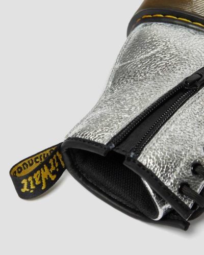 Botas Con Cordones Dr Martens Junior 1460 Crinkle Metallic Para Niños DR1513H